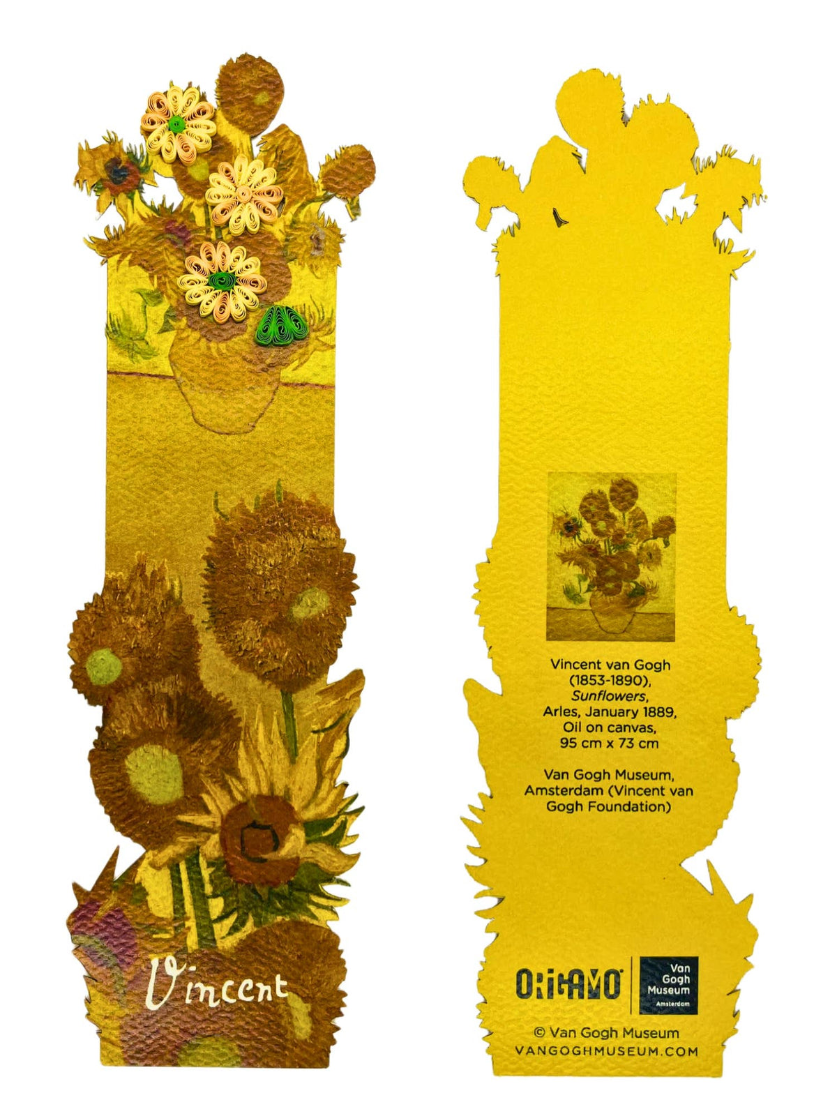 BOOKMARK VAN GOGH SUNFLOWERS QUILLING ORIGAMO