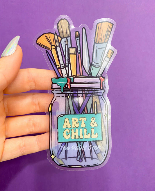 Art and Chill Sticker | Artist Accessory