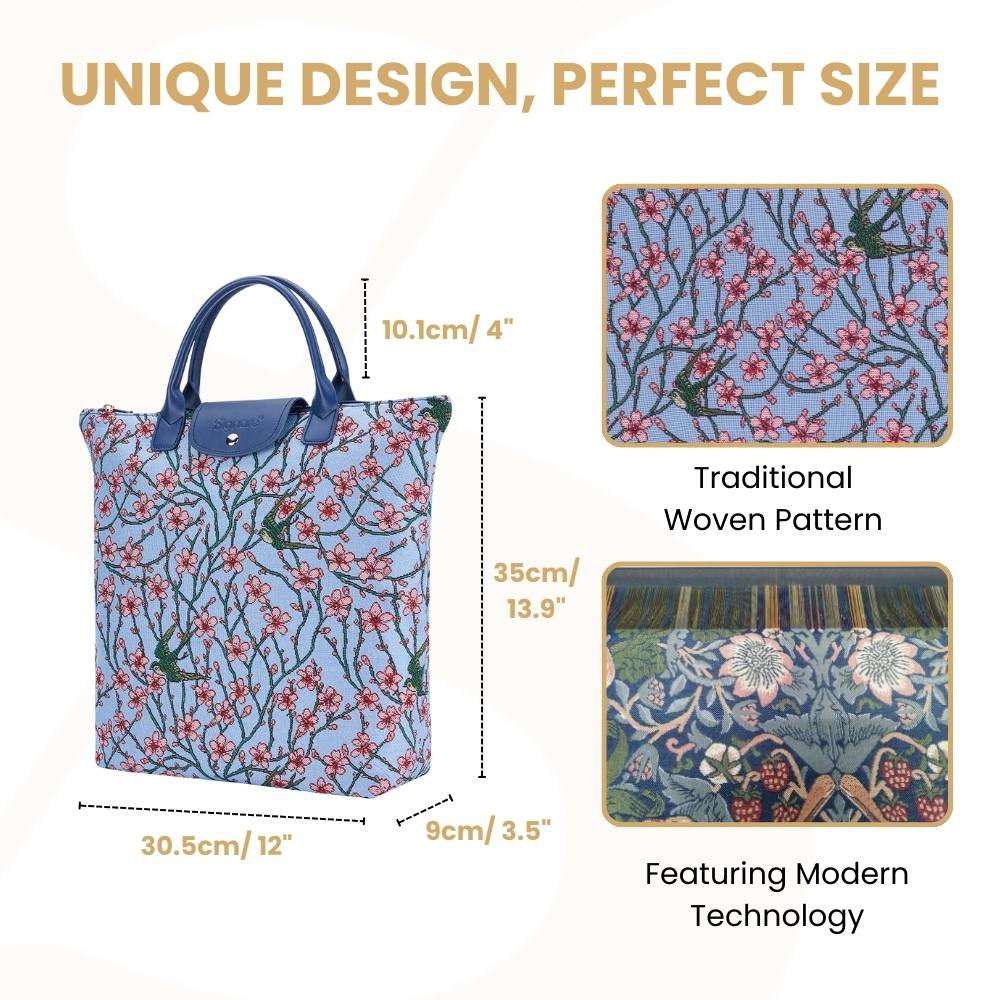Almond Blossom And Swallow Foldaway Bag