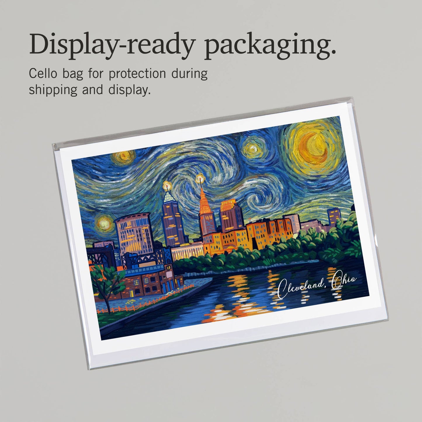 GREETING CARD Cleveland, Ohio, Starry Night