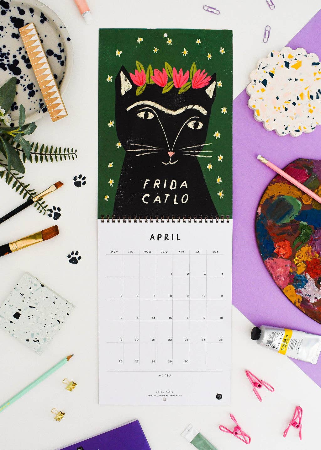 2027 The Cat Artist Wall Calendar