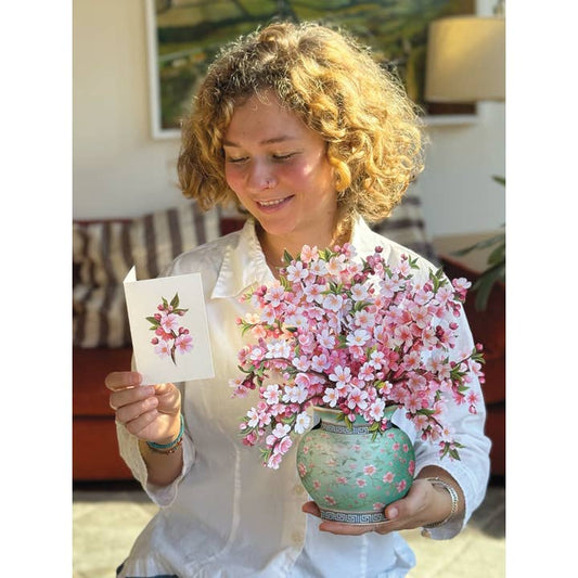 Japanese Cherry Blossoms Pop-Up Greeting Card