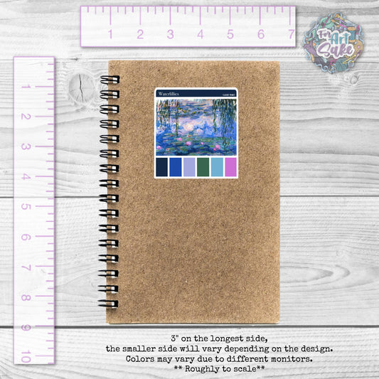 Waterlilies Color Pallet- Sticker