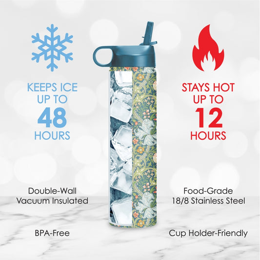 Insulated Stainless Steel 24oz. William Morris "Golden Lily"