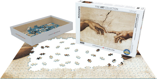 Creation of Adam (Detail) by Michelangelo 1000-Piece Puzzle