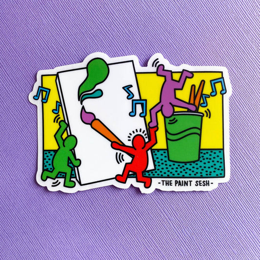 Painting Painty Inspired by Keith Haring Sticker