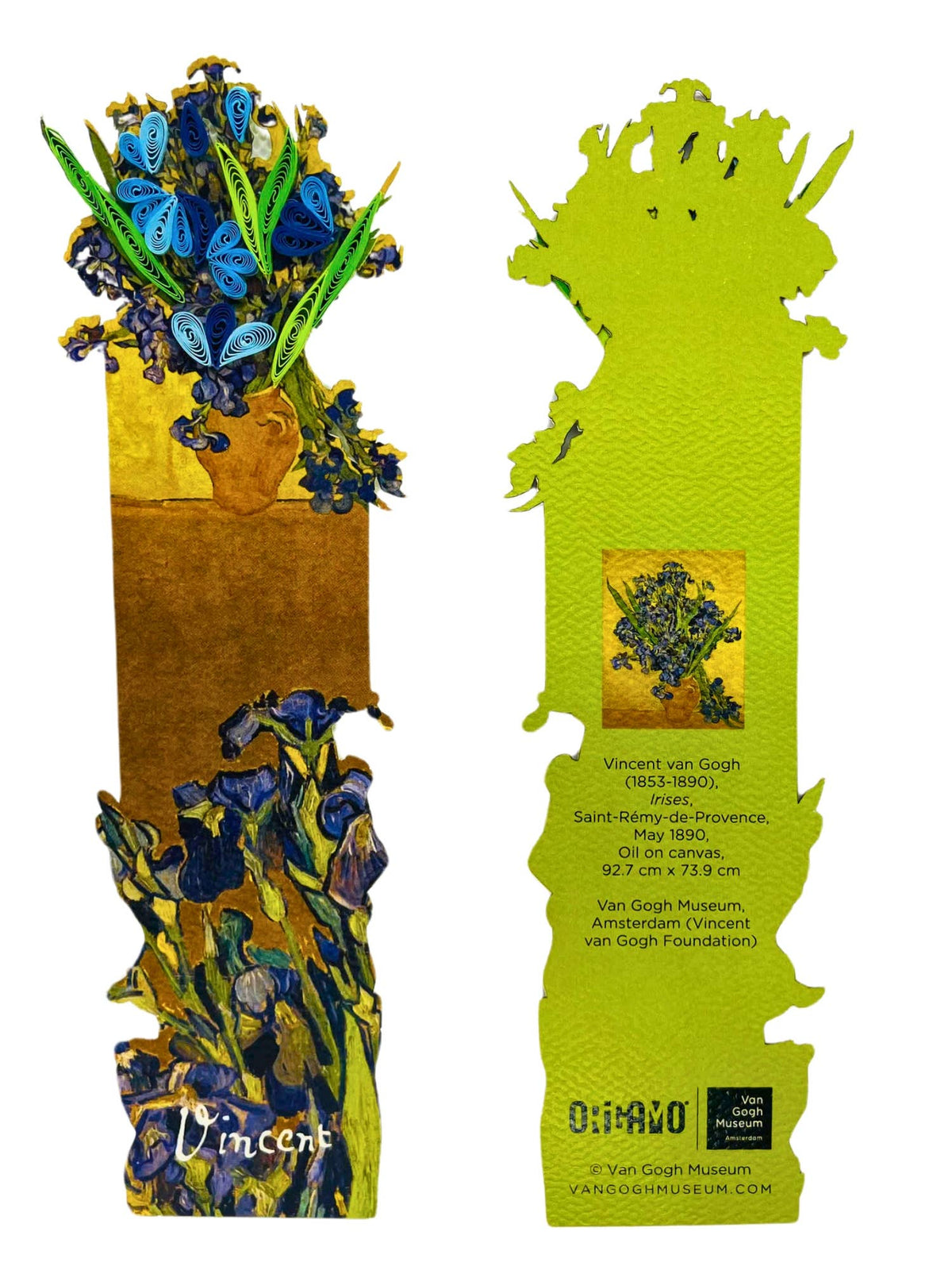 BOOKMARK VAN GOGH IRISES QUILLING ORIGAMO