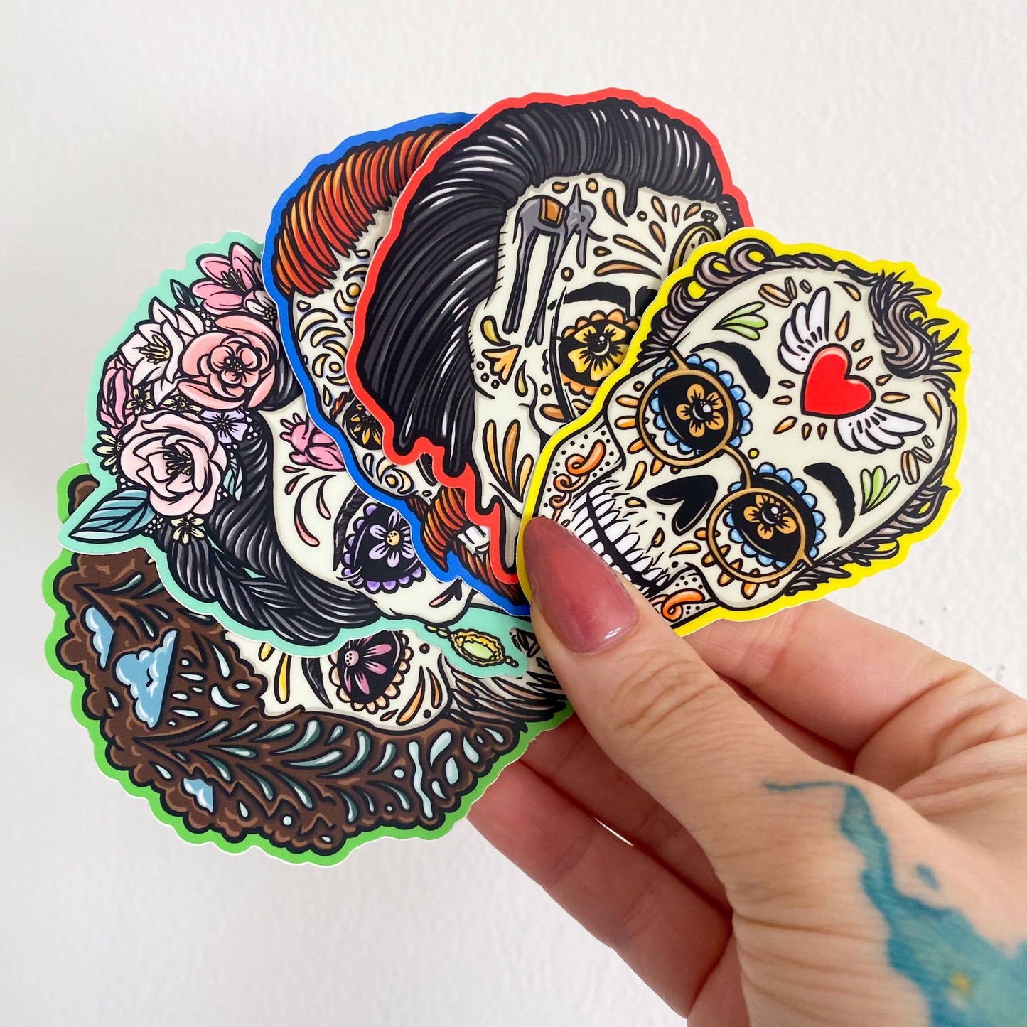 Bob Ross Sticker | Famous Artist Decal | Day of the Dead