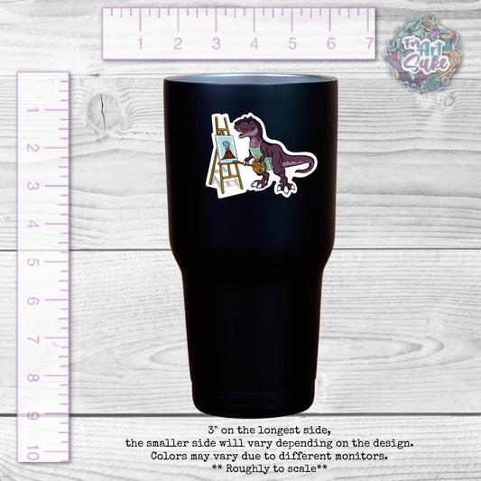 Ar-T-Rex Painting Dino Sticker