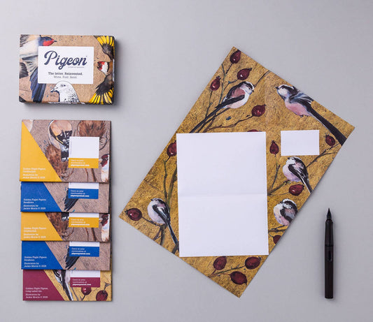 Golden Flight Pigeon, Folding Letter Set – Pack of 6 Letters