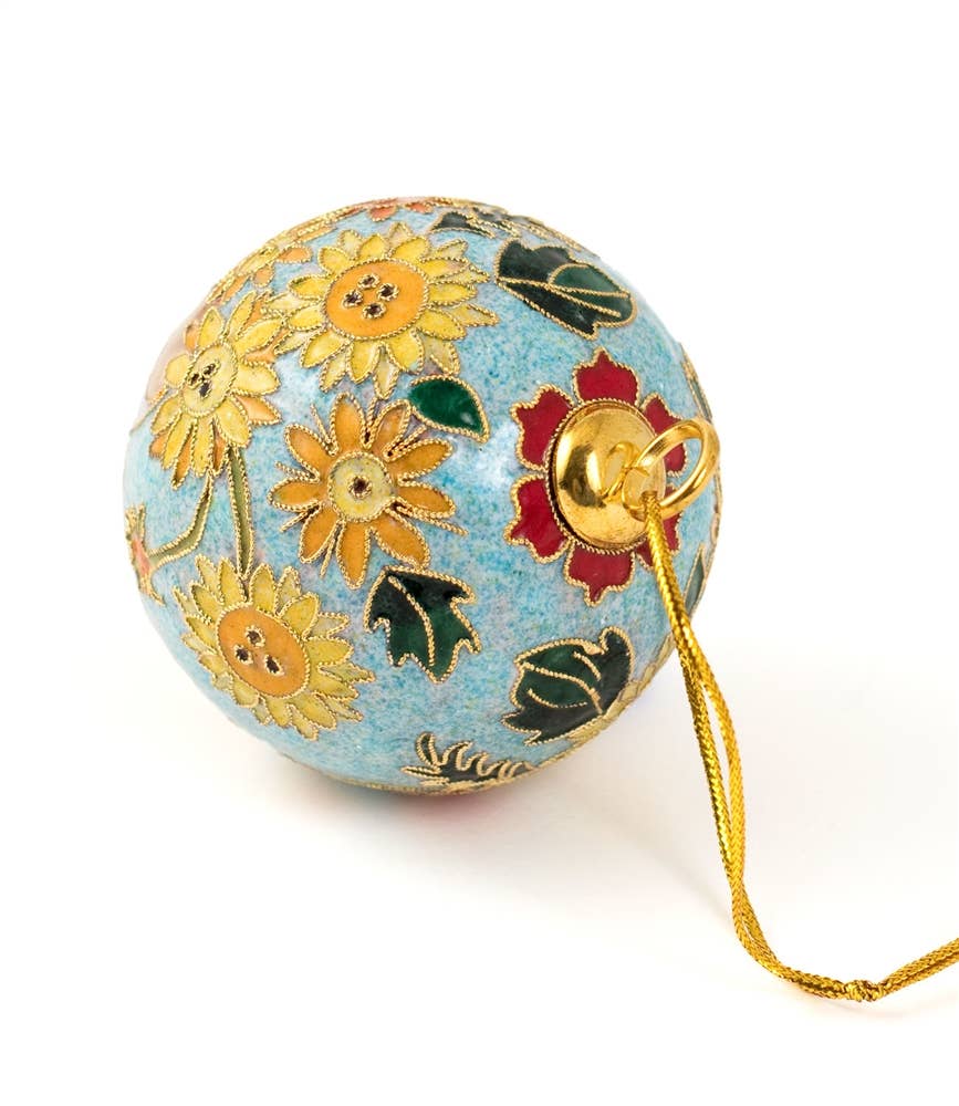 Cloisonne Van Gogh Sunflower Ball Ornament