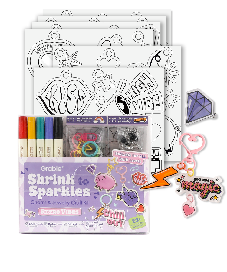 Shrink to Sparkles Craft Kit- Retro Vibes