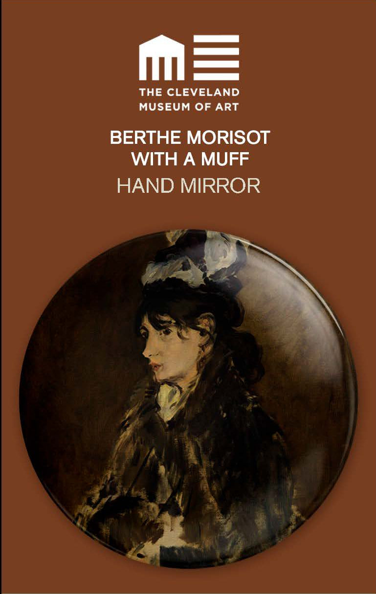 Cleveland Museum of Art circular hand mirror featuring for Berthe Morisot with a Muff hand mirror