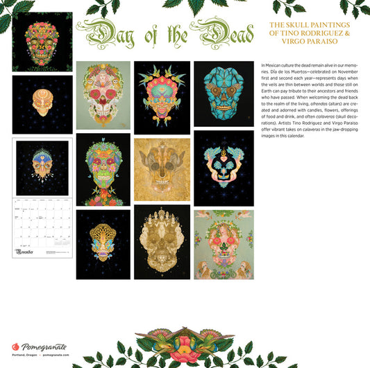 Day of the Dead: The Skull Paintings of Tino Rodriguez and Virgo Paraiso 2026 Wall Calendar