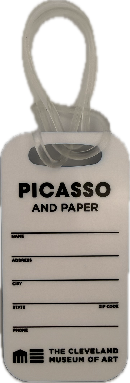 Picasso and Paper Dark Blue Luggage Tag
