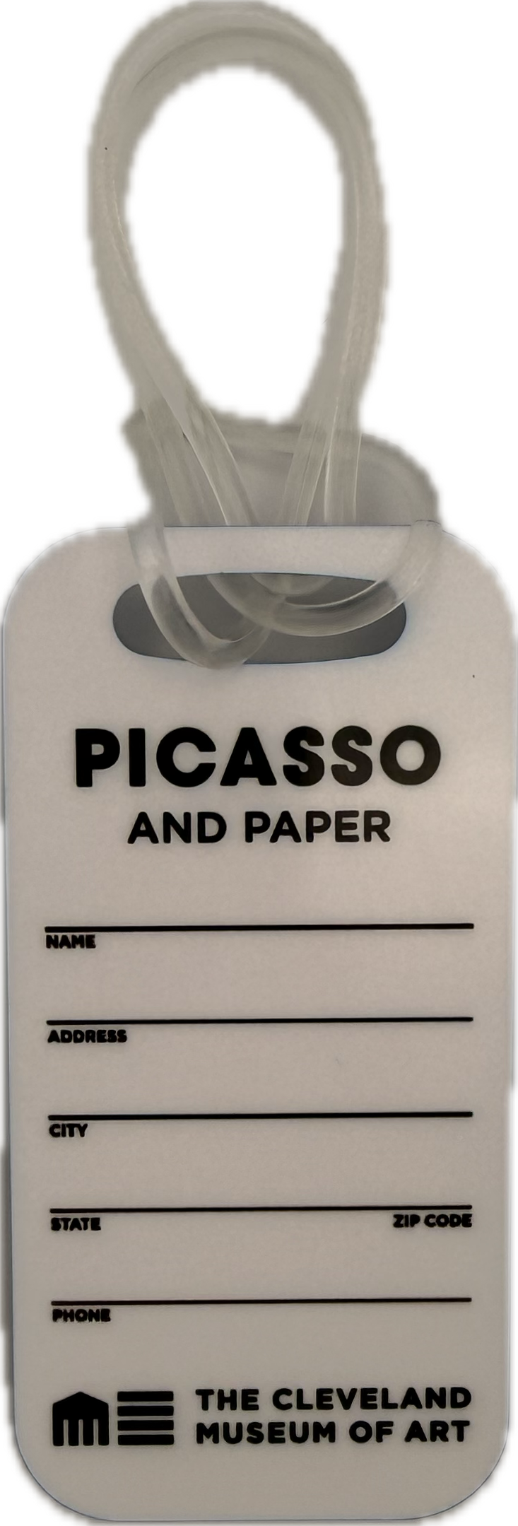 Picasso and Paper Lite Blue Luggage Tag