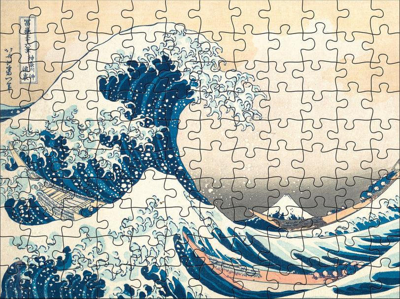 Hokusai 120-Piece Double-Sided Jigsaw Puzzle Set
