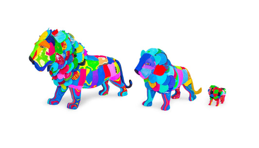 Recycled Lion Flip Flop Sculpture