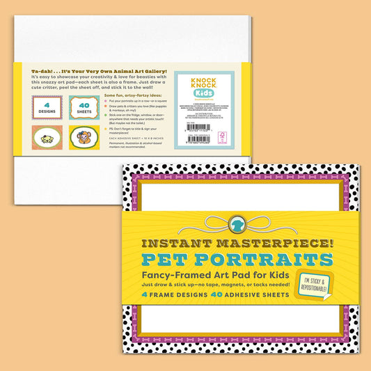 Knock Knock Kids - Pet Portraits Sticky Art Frames Pad