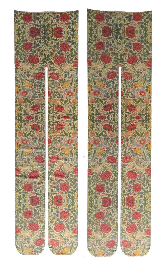 ROSE by WILLIAM MORRIS Printed Art Tights