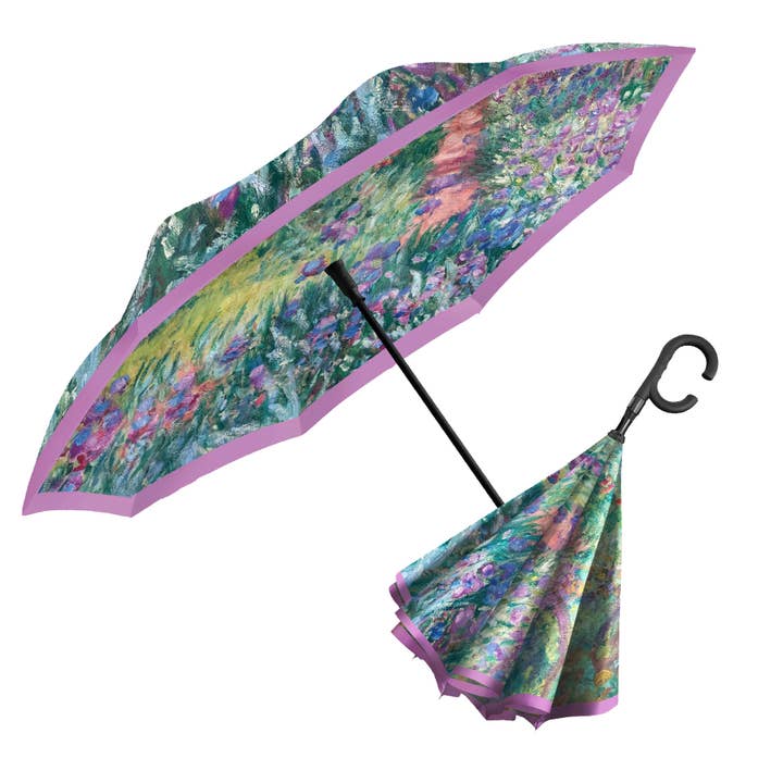 Monet Garden At Giverny Reverse Umbrella