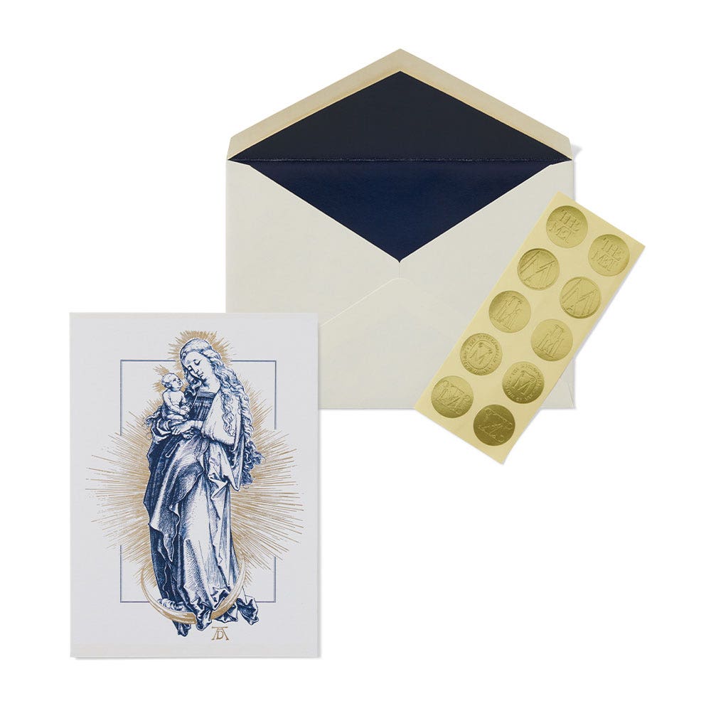 Dürer: Virgin on the Crescent Fine Holiday Cards with Lined Envelopes and Foil Seals