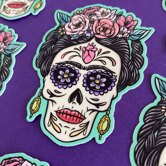 Frida Kahlo Sticker | Famous Artist Decal | Day of the Dead