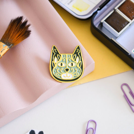 Cat Nouveau Art Meowment Pin