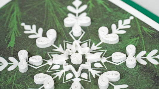 Snowflake on Pine Gift Enclosure Mini Card