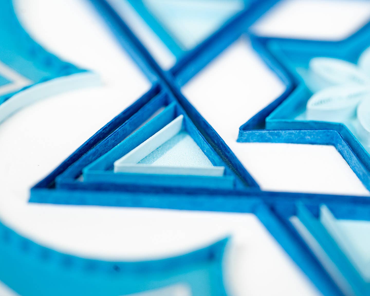 Quilled Blue Star of David Greeting Card