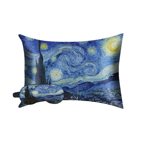 Van Gogh Starry Night Satin Eye Mask & Pillowcase Set