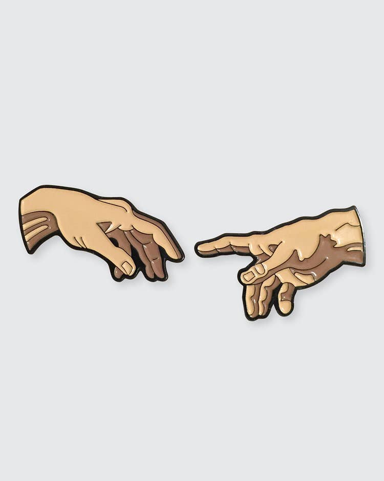 The Creation of Adam (Set of 2) • Enamel Pins