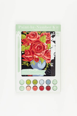 Roses in Vase Paint-by-Number Kit
