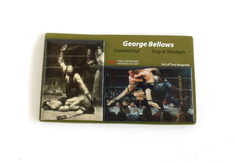 George Bellows Magnet Set | Counted Out, Stag at Sharkey's