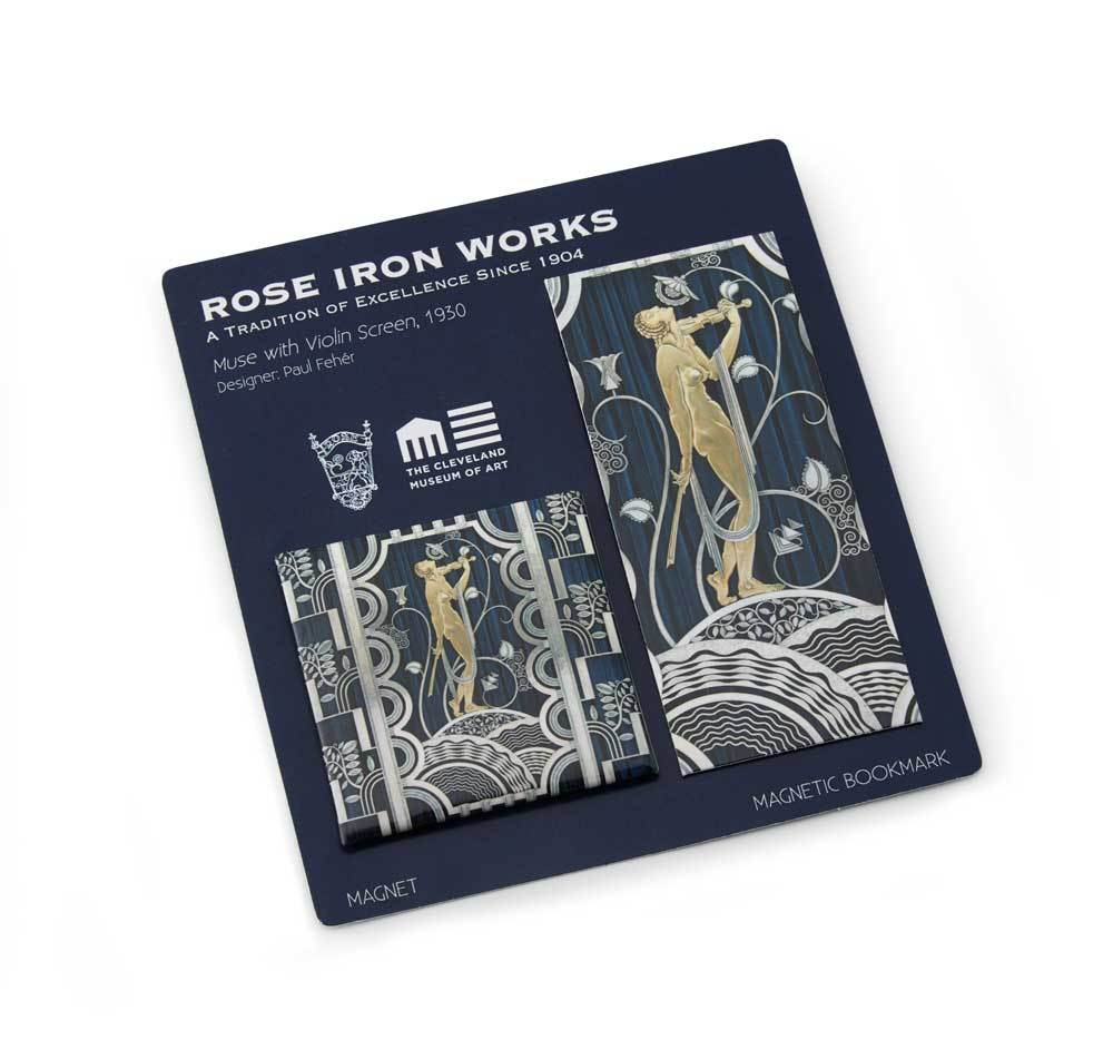 Muse with Violin Screen Magnet & Magnetic Bookmark