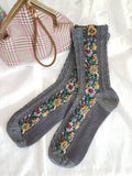 Vintage Flowers Lace Socks