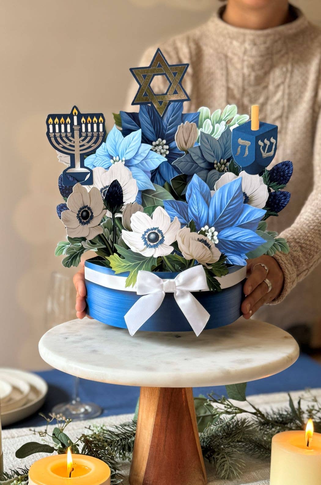 Hanukkah Wishes Pop-Up Greeting Card