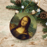 Leonardo da Vinci Mona Lisa Ceramic Ornament: Oval