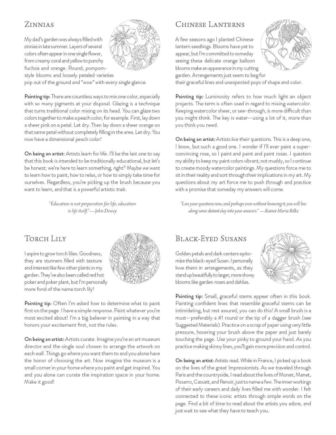 Kristy's Fall Cutting Garden: A Watercoloring Book