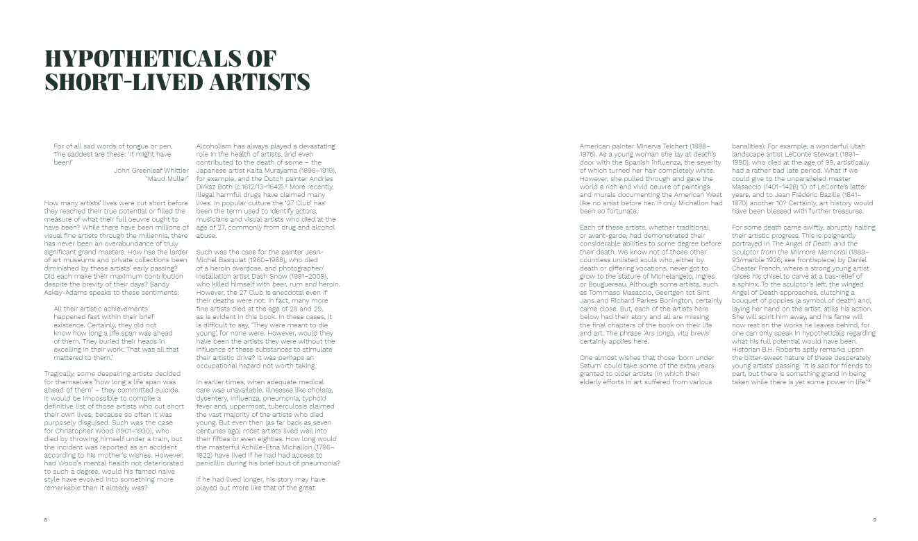 Desperately Young: Artists Who Died in Their Twenties