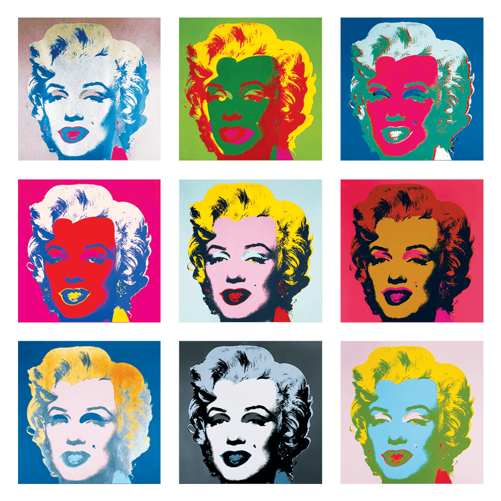 Marilyn Monroe by Andy Warhol - Sheet of 9 Kiss-Cut Stickers