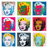 Marilyn Monroe by Andy Warhol - Sheet of 9 Kiss-Cut Stickers