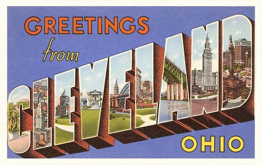 Sticker OH-104 Greetings from Cleveland