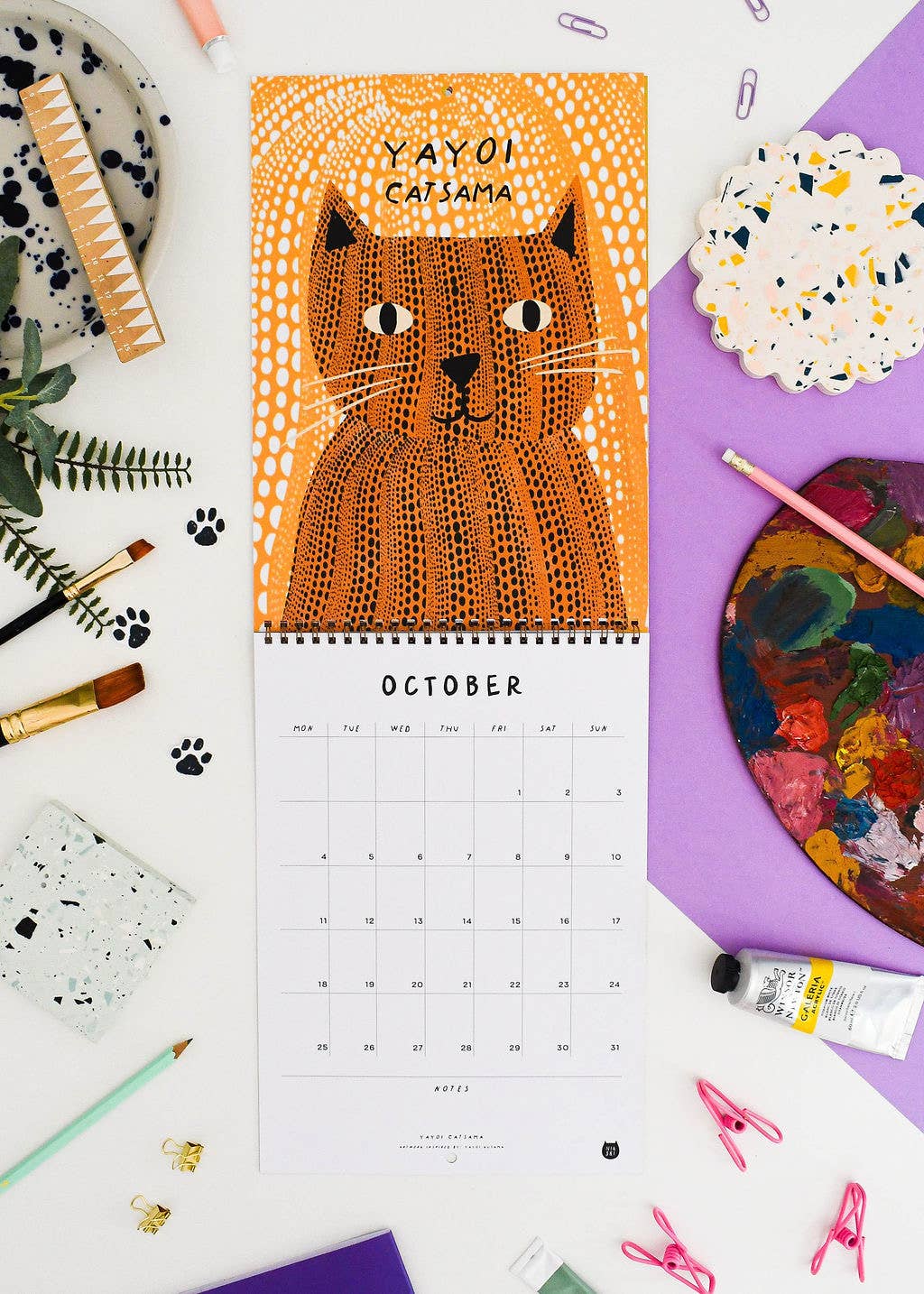 2027 The Cat Artist Wall Calendar