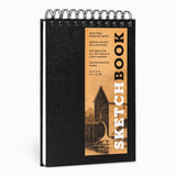 Small Sketchbook 8x5.5"- Basic Spiral Fliptop Landsc (Black)