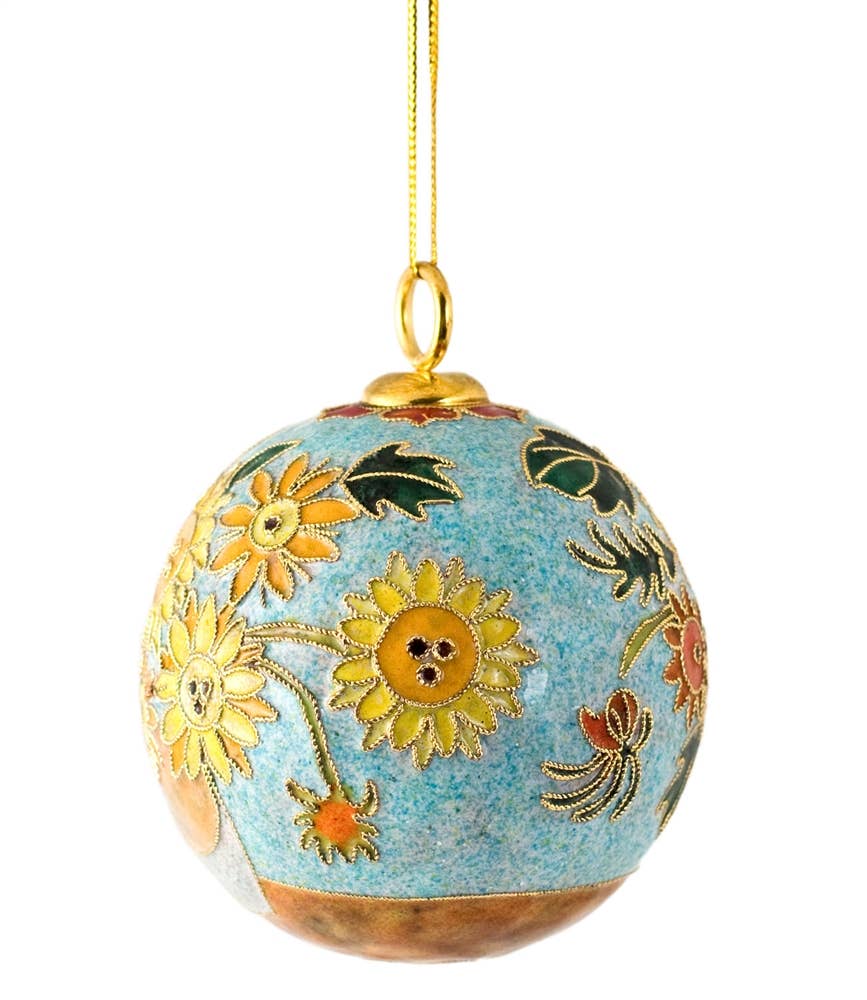 Cloisonne Van Gogh Sunflower Ball Ornament