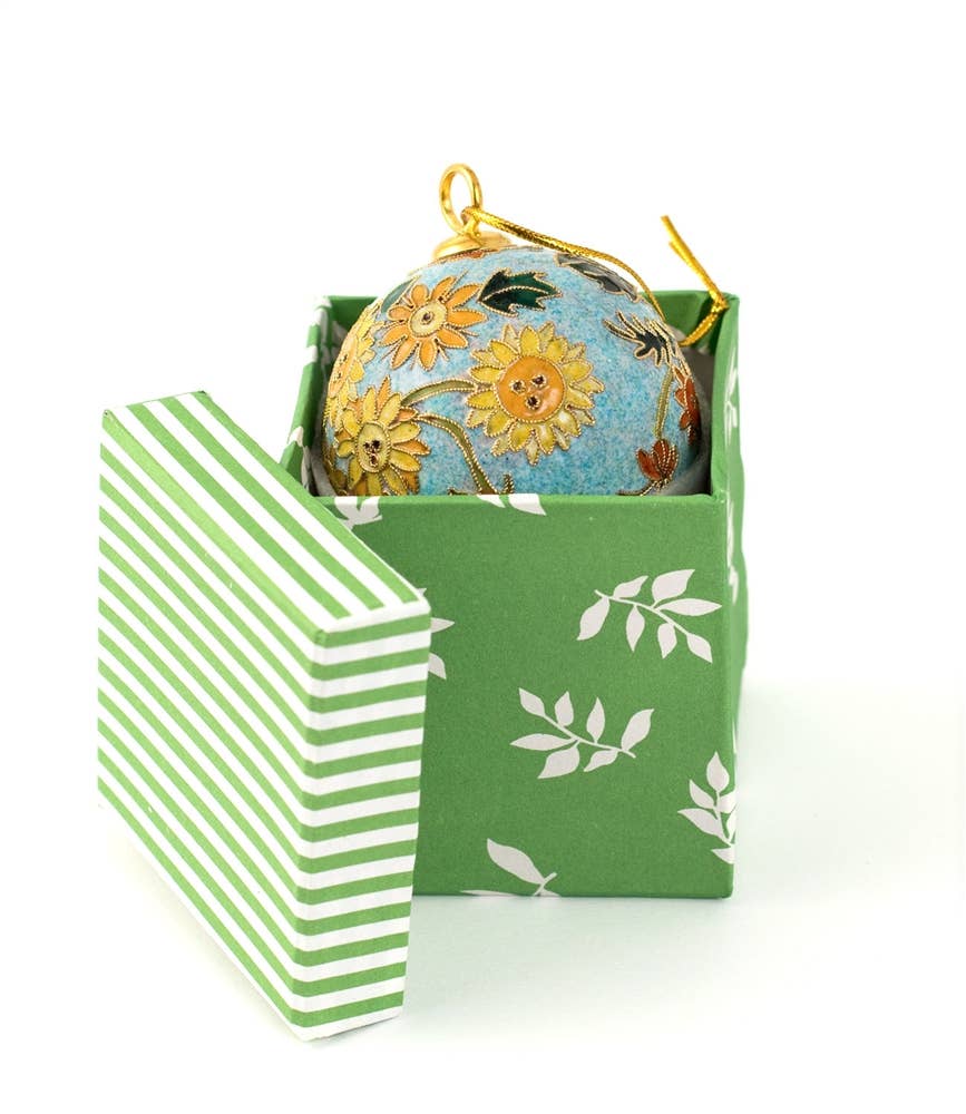 Cloisonne Van Gogh Sunflower Ball Ornament