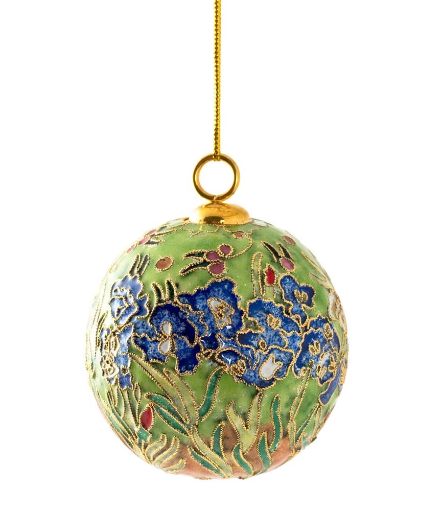 Van Gogh Cloisonne Irises Ball Ornament