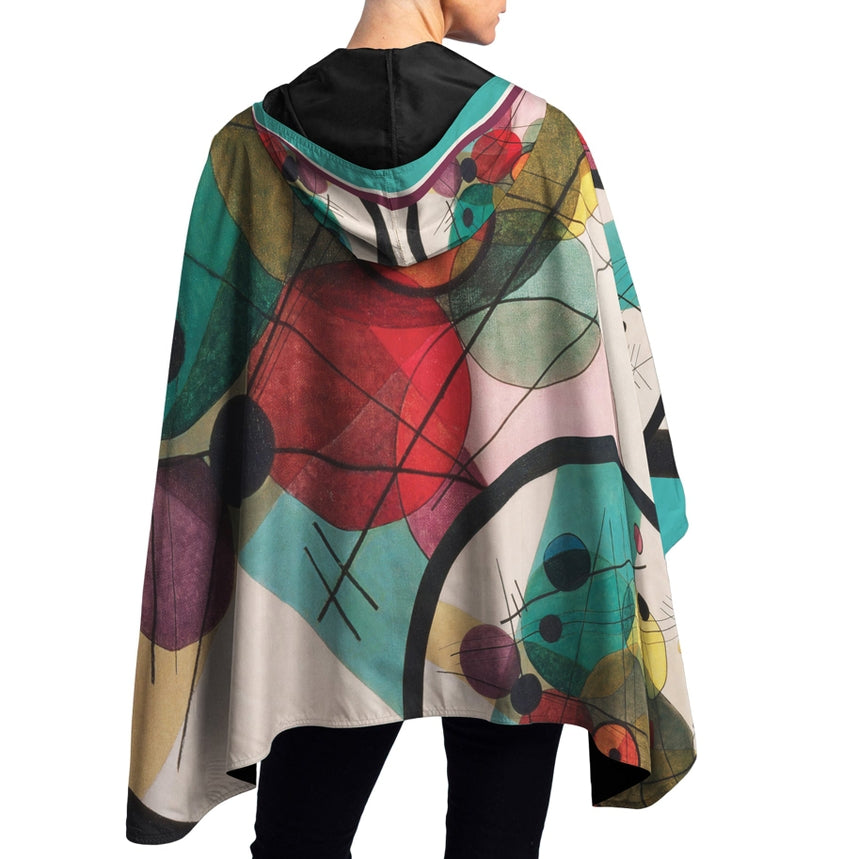 Kandinsky Circles in A Circle Reversible Rain Cape
