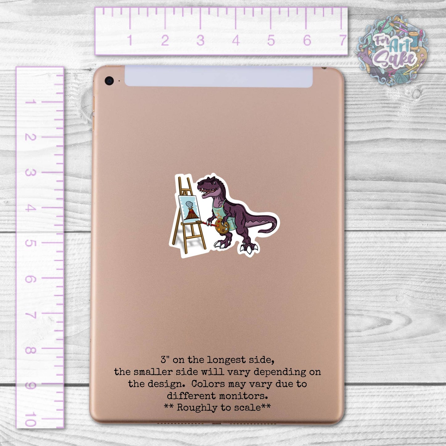 Ar-T-Rex Painting Dino Sticker